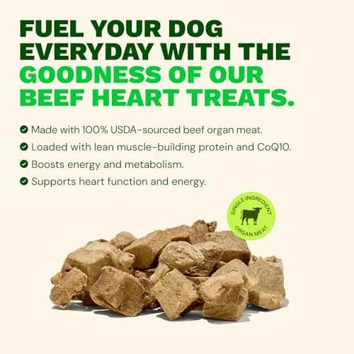 Get Joy Beef Heart Dog Treats 4oz | Single Ingredient, High Protein, Grain & Gluten Free thumbnail 3