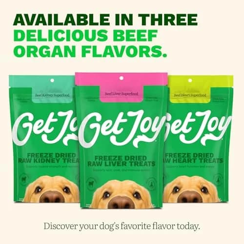 Get Joy Freeze Dried Beef Liver Dog Treats 4oz | Single Ingredient, High Protein, Grain & Gluten Free thumbnail 7