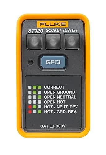 Fluke ST120 GFCI Socket Tester Without Beeper | Tests Outlets for Miswiring & GFCI Function thumbnail 1