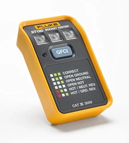 Fluke ST120 GFCI Socket Tester Without Beeper | Tests Outlets for Miswiring & GFCI Function thumbnail 2