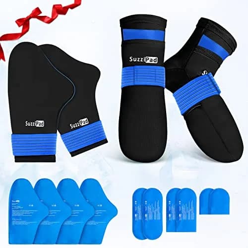 SUZZIPAD Cold Therapy Socks & Hand Ice Pack Gloves Set S/M | Chemo Care for Hand & Foot Discomfort thumbnail 1