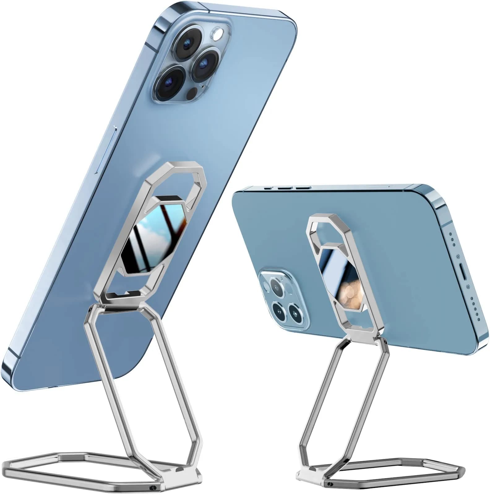 A-LuGei Phone Kickstand Ring Holder, Cell Phone Grips, Phone Stand for Desk | Adjustable Metal Ring