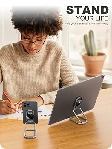 A-LuGei Phone Kickstand Ring Holder, Cell Phone Grips, Phone Stand for Desk | Adjustable Metal Ring thumbnail 5