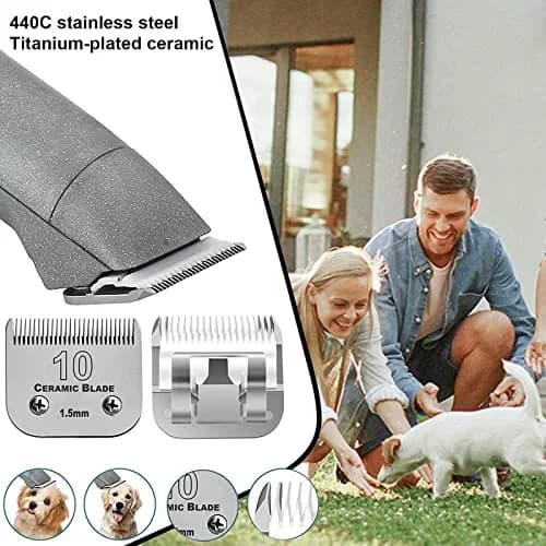 Audoc #10 Detachable Pet Clipper Blade 1.5mm (1/16") | Compatible with Andis, Oster A5, Wahl KM Series thumbnail 4