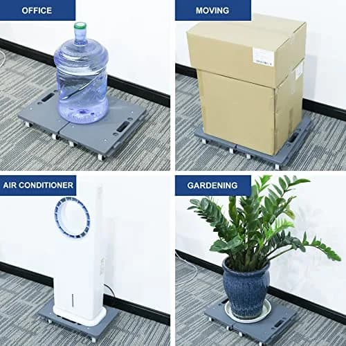 Insdawn Furniture Dolly 2 Pack Gray | Heavy Duty 500 Lb Capacity, Connectable Moving Dollies thumbnail 5