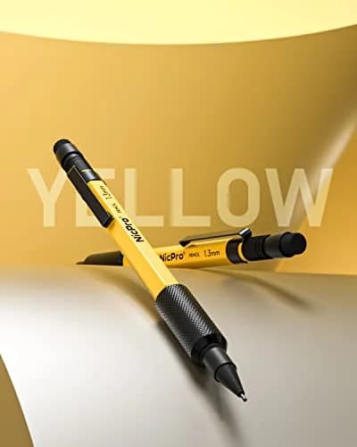 Nicpro 1.3mm Mechanical Pencil Set with 48 Lead Refills & Erasers | Durable Metal Barrel for Writing & Drawing thumbnail 6