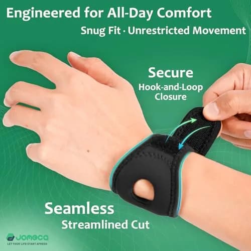 JOMECA Wrist Brace for TFCC Tears & Ulnar Pain S/M | Built-in Ring Pad for Repetitive Use Injury thumbnail 4