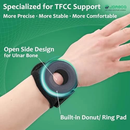 JOMECA Wrist Brace for TFCC Tears & Ulnar Pain S/M | Built-in Ring Pad for Repetitive Use Injury thumbnail 3