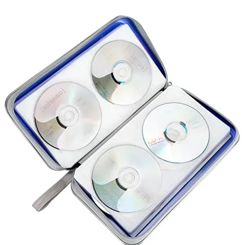 Siveit Blue 96 Capacity Disc Storage Binder for Car | Portable CD DVD Wallet Organizer thumbnail 5