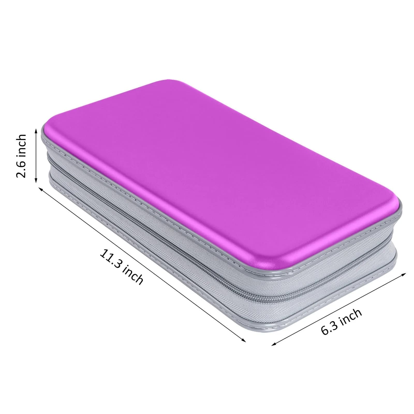 Siveit 96 Capacity CD DVD Storage Binder Case with Zipper for Car (Purple) | Holds 96 Discs Securely - view 6