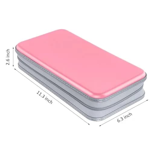 Siveit 96 Capacity CD DVD Storage Binder for Car, Office, Home | Lightweight Portable Disc Organizer (Light Pink) thumbnail 6