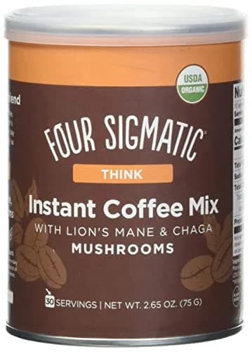 Four Sigmatic Organic Mushroom Coffee Mix with Lion's Mane, Chaga & Rhodiola 30 Servings | 50mg Caffeine Per Serving thumbnail 4