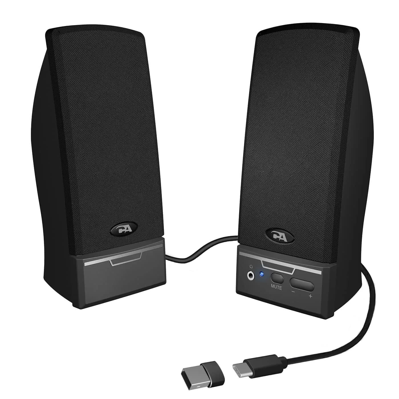 Cyber Acoustics CA-2014USB 2.0 Computer Speakers 10W Stereo Sound | USB Powered Desktop Audio — Multicolor
