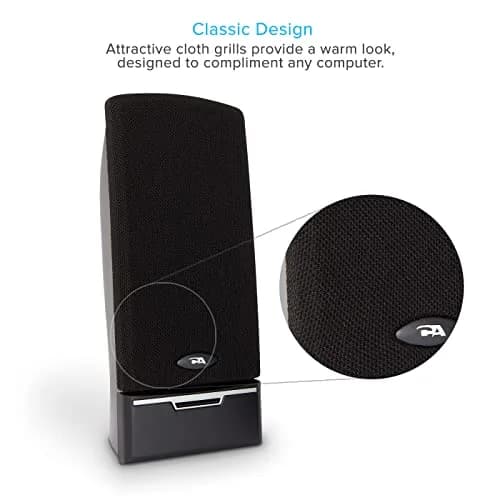 Cyber Acoustics CA-2014USB 2.0 Computer Speakers 10W Stereo Sound | USB Powered Desktop Audio thumbnail 3