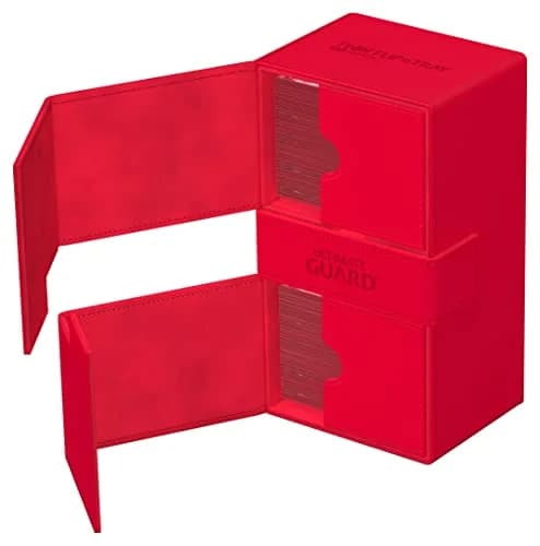 Ultimate Guard Twin Flip'n'Tray 200+ Storage Box for 200 Double-Sleeved TCG Cards | Microfiber & Magnetic Closure thumbnail 4