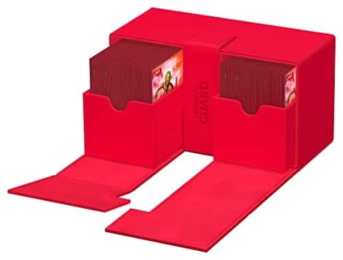 Ultimate Guard Twin Flip'n'Tray 200+ Storage Box for 200 Double-Sleeved TCG Cards | Microfiber & Magnetic Closure thumbnail 7