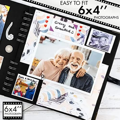 Bstorify Scrapbook Album, 8 x 8 Inch | Durable 60 Pages, Black, Creative Memory Book thumbnail 4