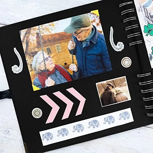 Bstorify Scrapbook Album, 8 x 8 Inch | Durable 60 Pages, Black, Creative Memory Book thumbnail 7