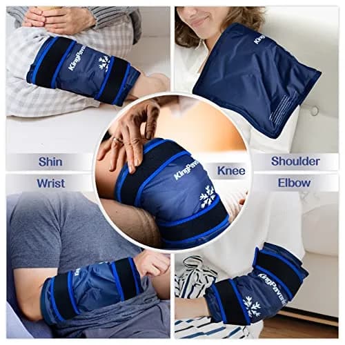 KingPavonini XXL Knee Ice Pack Wrap Around Entire Knee 2 Pack | Large Gel Cold Therapy for Pain & Swelling thumbnail 8