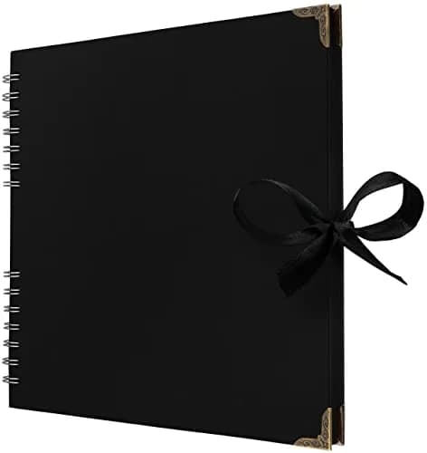 Bstorify Scrapbook Album 10 x 10 Inch Black | Durable & Creative Memory Book thumbnail 1