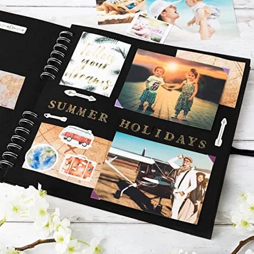 Bstorify Scrapbook Album 10 x 10 Inch Black | Durable & Creative Memory Book thumbnail 6