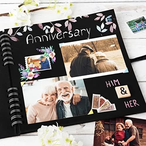 Bstorify Scrapbook Album 10 x 10 Inch Black | Durable & Creative Memory Book thumbnail 7