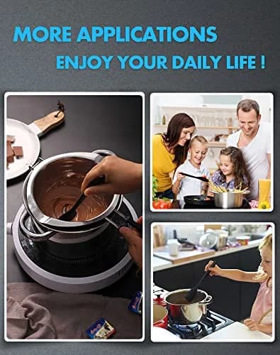 Marsheepy 1200ml Chocolate Melting Pot with 2800ml Stainless Steel Pot | Rust-Proof 304 Steel, Dishwasher Safe thumbnail 7