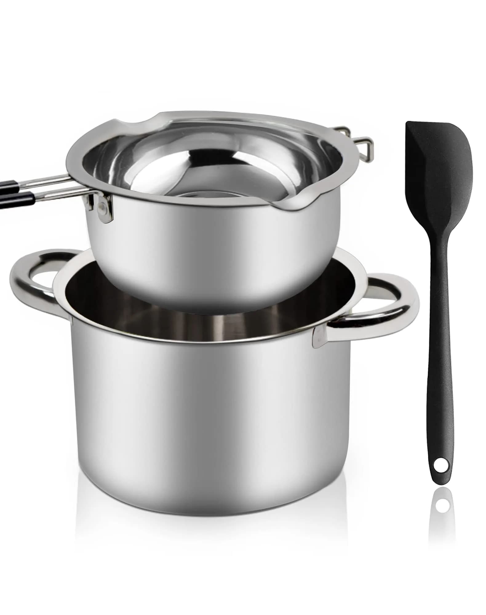 Marsheepy 1200ml Chocolate Melting Pot with 2800ml Stainless Steel Pot | Rust-Proof 304 Steel, Dishwasher Safe - main product image