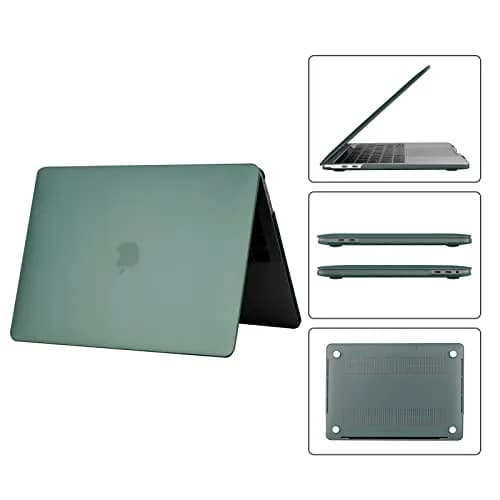 EooCoo Crystal Case for MacBook Pro 13-inch M2 M1 (A2338 A2289 A2251 A2159 A1989 A1706 A1708) | Matte Green Hard Shell Protection thumbnail 5