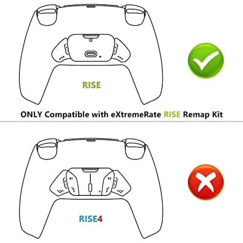 eXtremeRate Starlight Blue Replacement Back Button Housing for PS5 Controller RISE Remap Kit | Ergonomic Design thumbnail 2