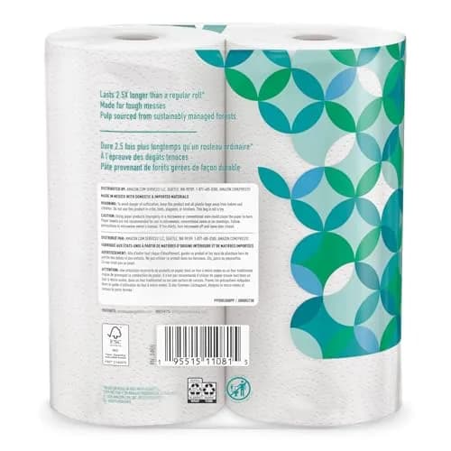 Presto! Flex-a-Size Kitchen Paper Towels, 2048 Sheets (16 Family Rolls) | Strong, Absorbent, Eco-Friendly thumbnail 3