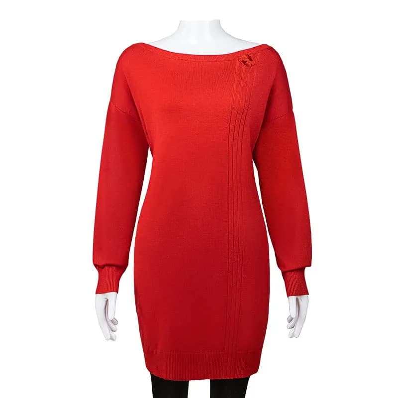 COLSA Yor Cosplay Costume Red Sweater Uniform Set XXL | Anime Character Replica thumbnail 4