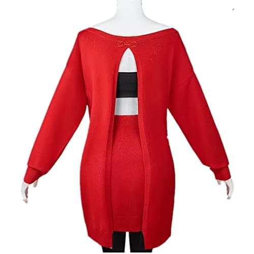 COLSA Yor Cosplay Costume Red Sweater Uniform Set XXL | Anime Character Replica thumbnail 5
