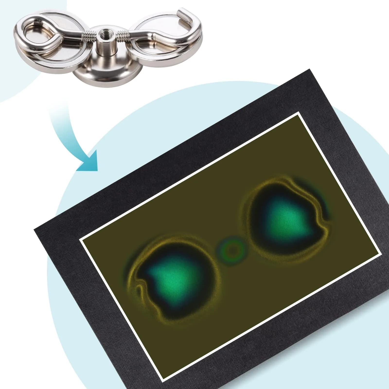 Learay Magnetic Field Viewing Film 15.24cm x 10.16cm (6 x 4 Inch) | Visualize Magnetic Flux Patterns - view 5