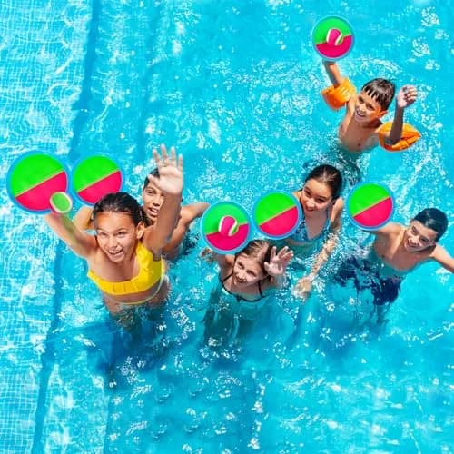Ayeboovi Sticky Toss and Catch Ball Game 6 Paddles 3 Balls | Outdoor Fun for Ages 3-12 thumbnail 3