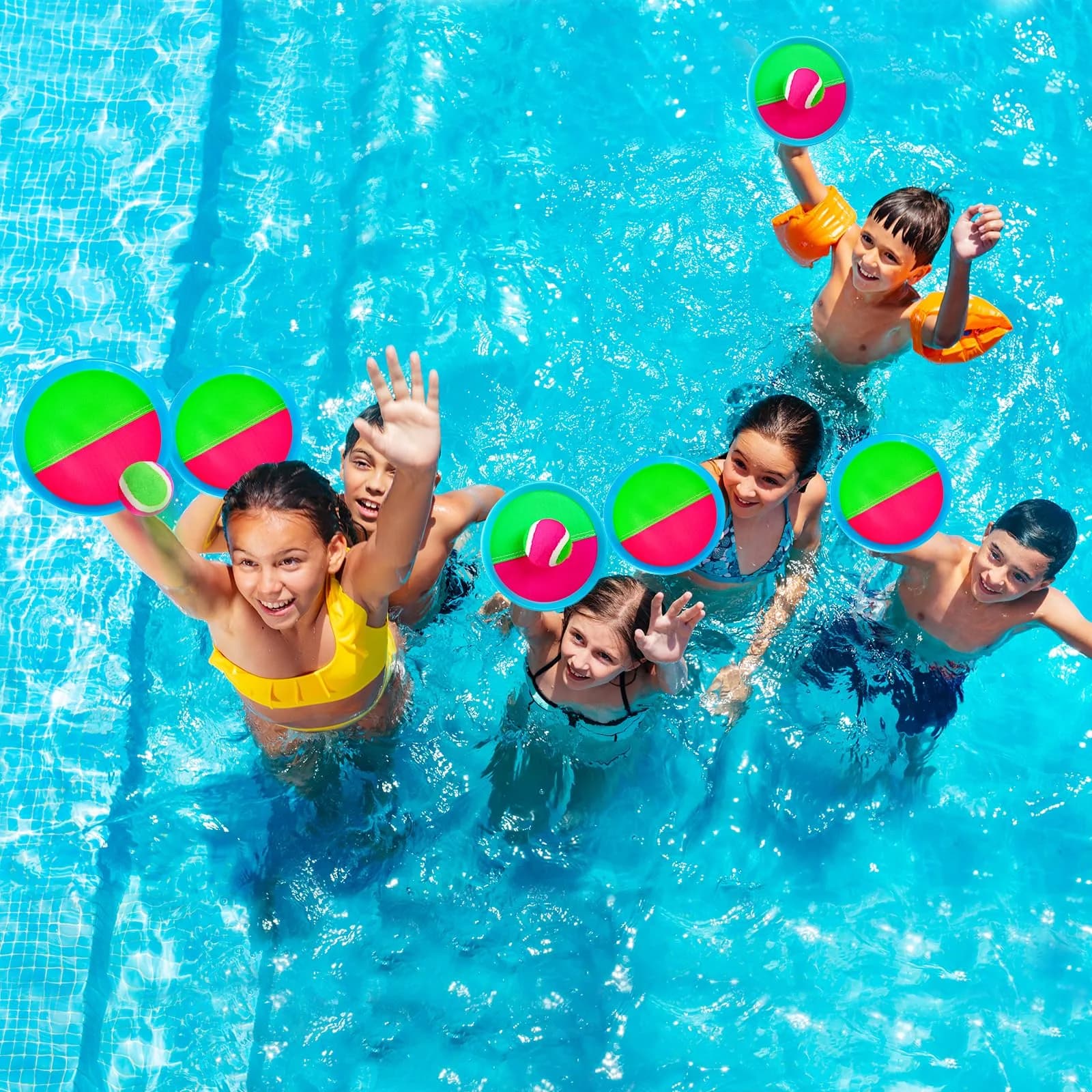 Ayeboovi Sticky Toss and Catch Ball Game 6 Paddles 3 Balls | Outdoor Fun for Ages 3-12 - view 3