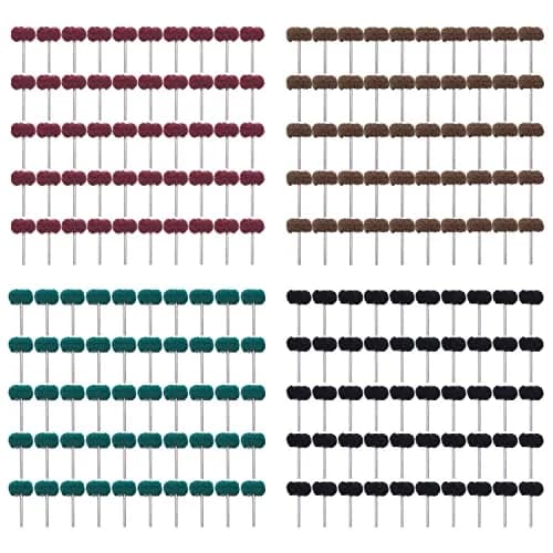 Rocaris 200 Pack 1" (25mm) Abrasive Buffing Polishing Wheels with 3mm Shank | 4 Grits for Rotary Tools thumbnail 1