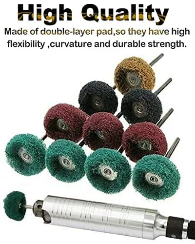 Rocaris 200 Pack 1" (25mm) Abrasive Buffing Polishing Wheels with 3mm Shank | 4 Grits for Rotary Tools thumbnail 4