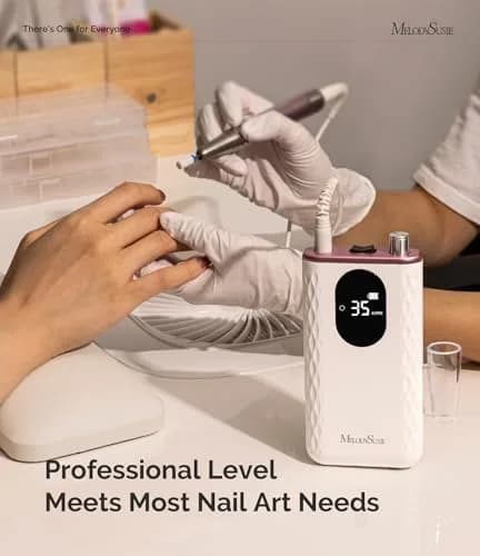 MelodySusie MM400D Cordless Nail Drill 35,000 RPM Rose Gold | Professional E-File for Manicures & Pedicures thumbnail 6