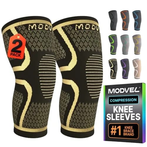 Modvel Compression Knee Brace 2-Pack | Medium, High-Copper | FDA Approved, Doctor Recommended thumbnail 1
