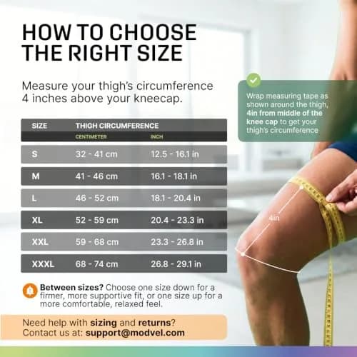 Modvel Compression Knee Brace 2-Pack | Medium, High-Copper | FDA Approved, Doctor Recommended thumbnail 5