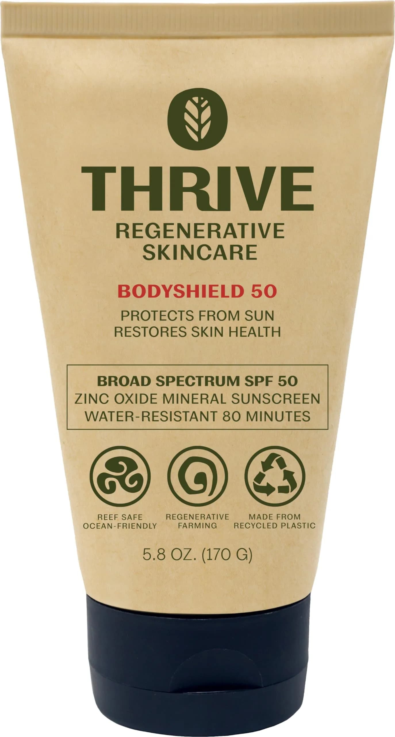 Thrive Natural Care Reef Safe Sunscreen SPF50 - 313ml (10.6 Oz) | Broad Spectrum UVA/UVB Protection — 5.8 Ounce