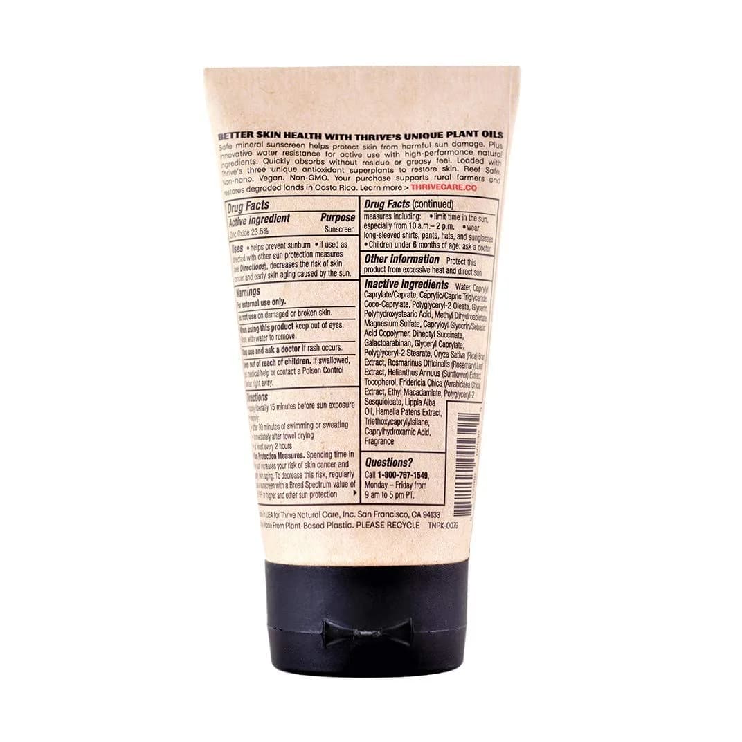 Thrive Natural Care Reef Safe Sunscreen SPF50 Mineral Non-Nano Zinc Oxide 164g (5.8 Oz) | Hawaii 104 Reef Act Compliant - view 9
