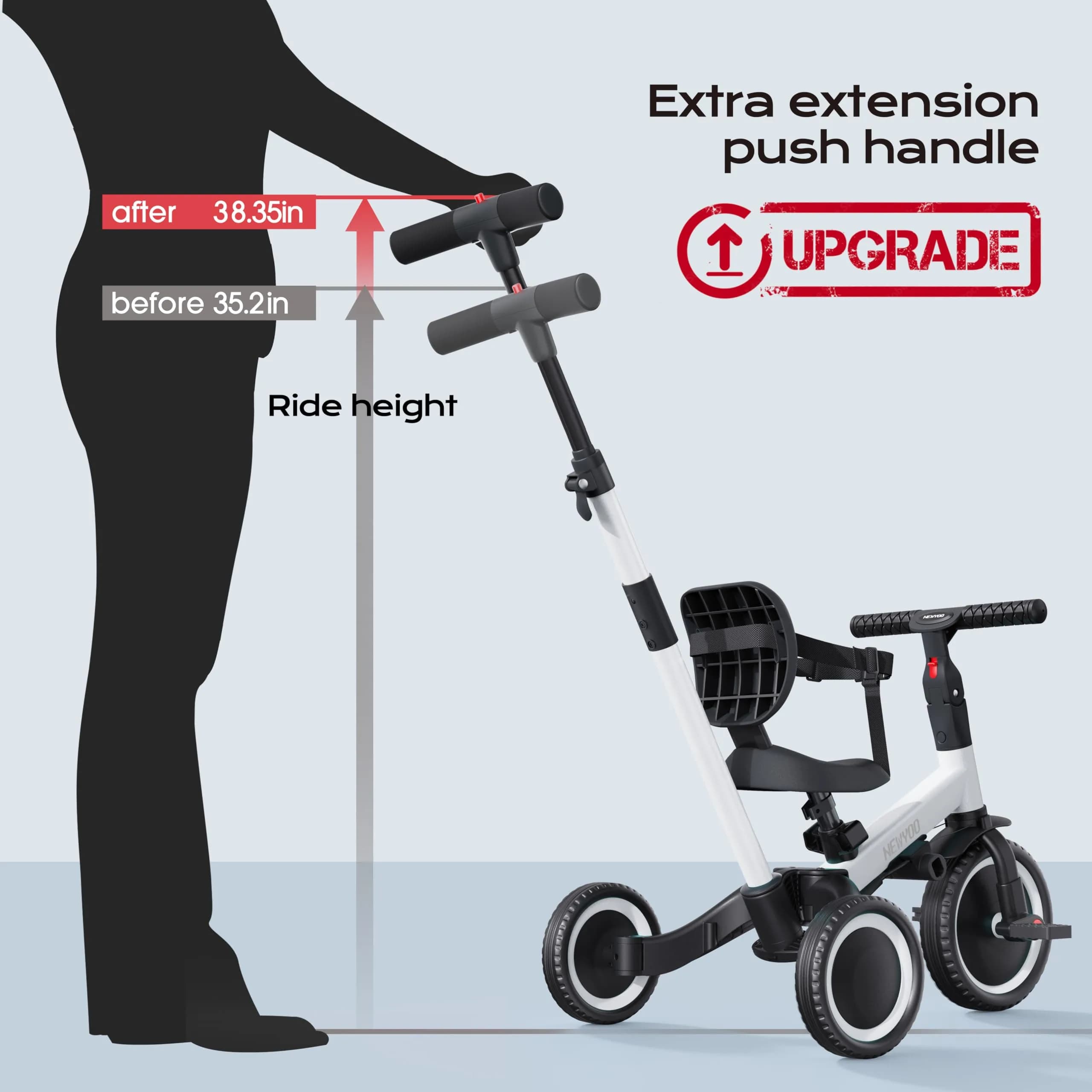 newyoo TR007 5-in-1 Toddler Tricycle & Balance Bike 12-36 Months | ASTM Approved - view 5