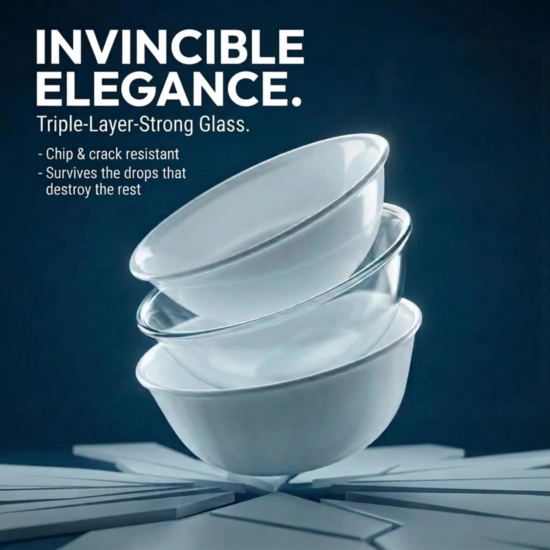 Corelle Winter Frost White 28-oz Soup/Cereal Bowls Set of 6 | Chip & Crack Resistant Glass Dinnerware - view 4