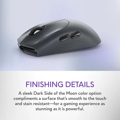 Alienware AW720M Tri-Mode Wireless Gaming Mouse - 26,000 DPI, 8 Programmable Buttons, Magnetic Charging, Dark Side of The Moon thumbnail 7