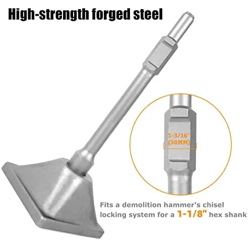 JACKCHEN 1-3/16 inch (30mm) Tamper Shank | Durable Forged Steel for Soil & Gravel Compacting thumbnail 5