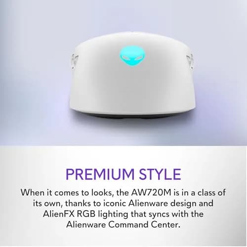 Alienware Wireless Gaming Mouse AW720M 26000 DPI | Ambidextrous, Fast Charging, 8 Buttons thumbnail 6