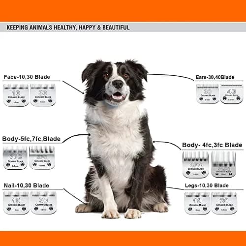 Audoc 5PCS Dog Grooming Clipper Replacement Blades #10 (1.5mm) & #30 (0.5mm) | Compatible with Andis, Oster A5, Wahl KM Series thumbnail 6