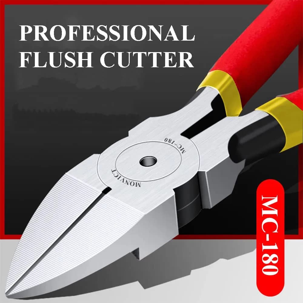 MONVICT 2 Pack 6 inch Wire Cutters Precision Flush Side Cutters | Heavy Duty Pliers for Cables, Wires, Zip Ties - view 2